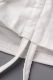 Grey Casual Solid Patchwork Frenulum Fold O Neck Pencil Skirt Dresses