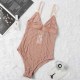 Bare Color Fashion Sexy Print Patchwork Swimwears