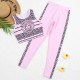 Pink Fashion Sexy Print Patchwork Swimwears