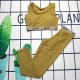 Yellow Fashion Sexy Letter Patchwork Swimwears