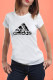 White Fashion Casual Print Letter O Neck T-Shirts