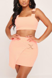 Yellow Fashion Casual Vest Two-Piece Suit