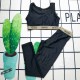 Black Fashion Sexy Letter Patchwork Swimwears