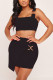 Black Fashion Casual Vest Two-Piece Suit