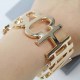 Gold Fashion Street Letter Patchwork Bracelets