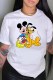 White Fashion Casual Character O Neck T-Shirts