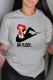 Grey Fashion Street Character Print Letter O Neck T-Shirts