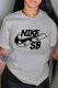 Grey Fashion Street Print Letter O Neck T-Shirts