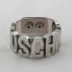 Black Silver Fashion Street Letter Patchwork Bracelets