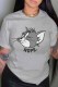 Grey Fashion Casual Character Print Letter O Neck T-Shirts