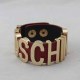 Red Fashion Street Letter Patchwork Bracelets
