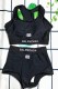 Black Fashion Sexy Letter Patchwork Swimwears