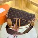 Brown Fashion Street Letter Patchwork Bags
