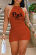Tangerine Sexy Print Patchwork Halter Pencil Skirt Dresses