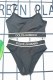 Black Fashion Sexy Letter Patchwork Swimwears