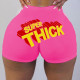 Rose Red Fashion Print Patchwork Skinny High Waist Pencil Positioning Print Bottoms