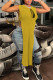 Yellow Sexy Solid Hollowed Out Patchwork Slit Hooded Collar Straight Dresses