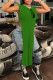 Green Sexy Solid Hollowed Out Patchwork Slit Hooded Collar Straight Dresses