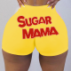 Red Yellow Fashion Print Patchwork Skinny High Waist Pencil Positioning Print Bottoms