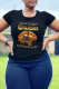 Black Fashion Casual Letter Lips Printed Basic O Neck T-Shirts