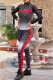 Black Fashion Casual Print Letter Zipper Collar Long Sleeve Two Pieces