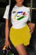 Multi-color Fashion Casual Print Patchwork O Neck Short Sleeve Two Pieces