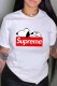 White Fashion Casual Character Print Letter O Neck T-Shirts
