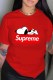 Red Fashion Casual Character Print Letter O Neck T-Shirts