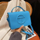 Blue Fashion Street Solid Patchwork Bags