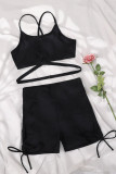 Green Fashion Sexy Solid Frenulum Backless Swimwears (With Paddings)