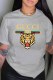 Grey Fashion Casual Print Letter O Neck T-Shirts