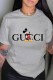 Grey Fashion Casual Character Print Letter O Neck T-Shirts