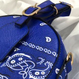 Blue Fashion Casual Print Patchwork Bags