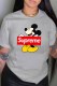 Grey Fashion Casual Character Print Letter O Neck T-Shirts