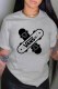 Grey Fashion Casual Print Letter O Neck T-Shirts