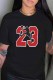 Black Fashion Casual Print Patchwork O Neck T-Shirts