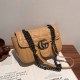 Khaki Fashion Simplicity Letter Chains Bags