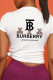 White Fashion Street Print Patchwork Letter O Neck T-Shirts