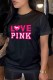 Black Fashion Casual Print Letter O Neck T-Shirts