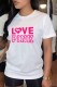 White Fashion Casual Print Letter O Neck T-Shirts