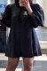 Black Fashion Casual Print Letter Mandarin Collar Shirt Dress Dresses