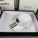 White Fashion Sportswear Letter Patchwork Hat