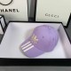 Purple Fashion Sportswear Letter Patchwork Hat