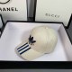Cream White Fashion Sportswear Letter Patchwork Hat
