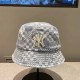 Baby Blue Fashion Casual Plaid Letter Hat