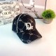 Black Fashion Street Letter Embroidered Patchwork Hat