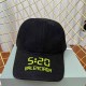 Black Fashion Street Letter Embroidered Hat