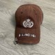Brown Fashion Street Letter Embroidered Hat