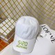 White Fashion Street Letter Embroidered Hat