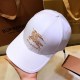 White Fashion Street Letter Embroidered Patchwork Hat